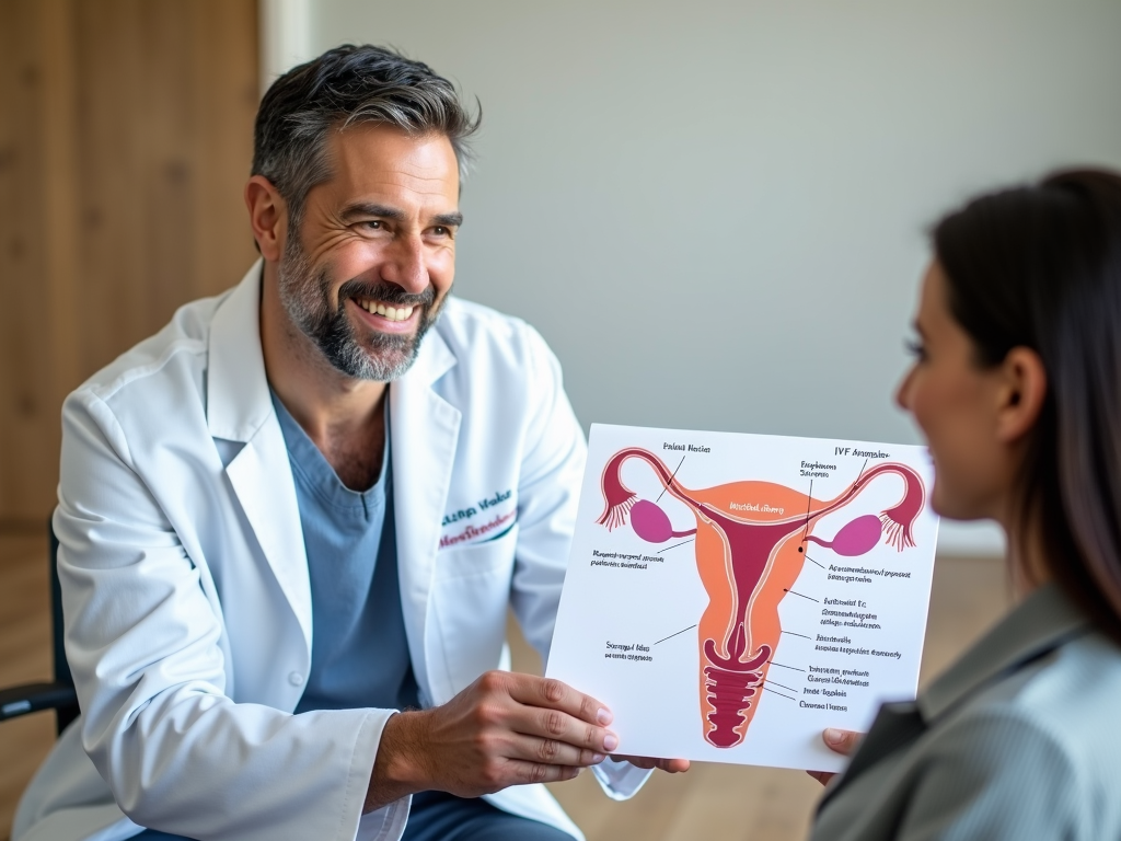 Doctor explaining IVF to patient.