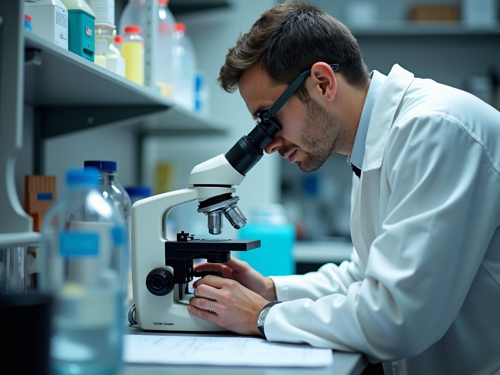 Researcher studying fertility