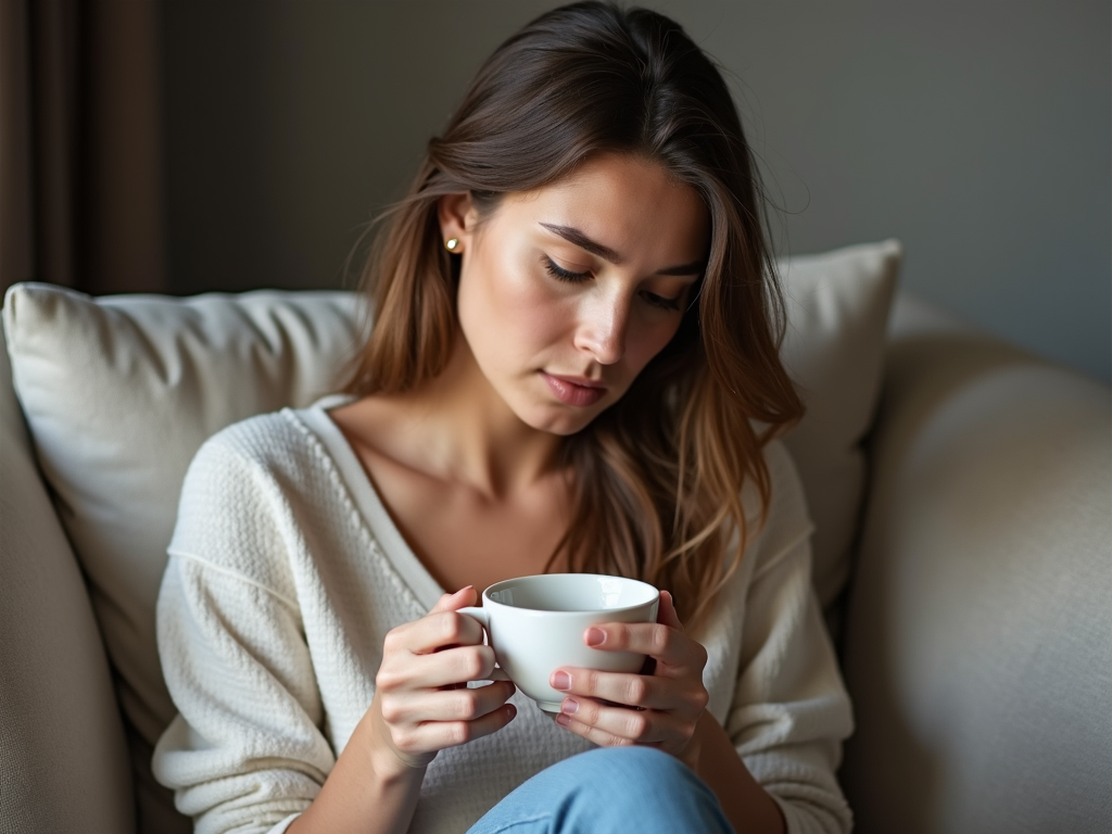 Woman reflecting on fertility choices