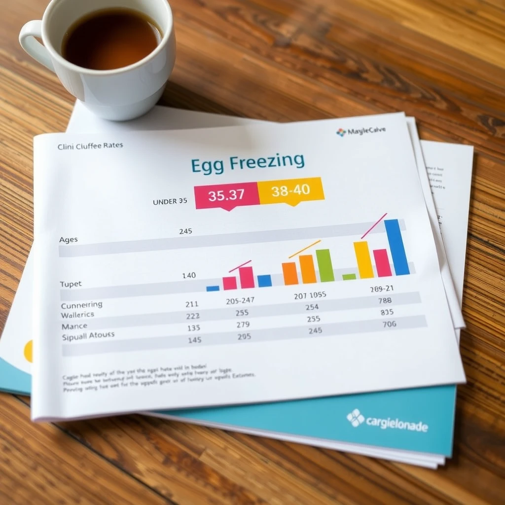 Chart showing fertility preservation success rates by age