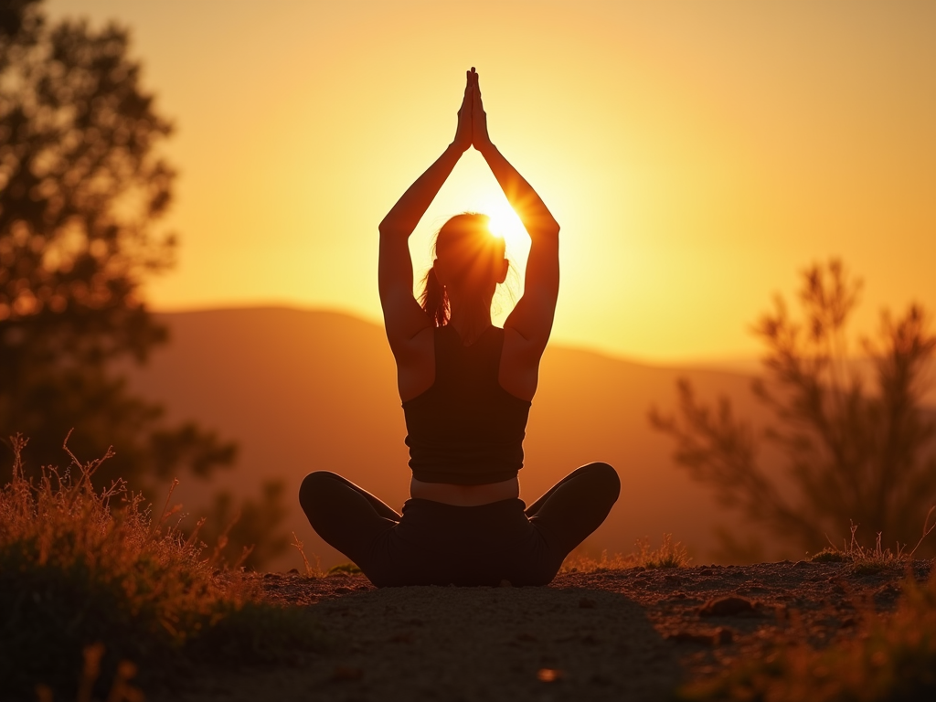 Person practicing yoga for infertility self-care