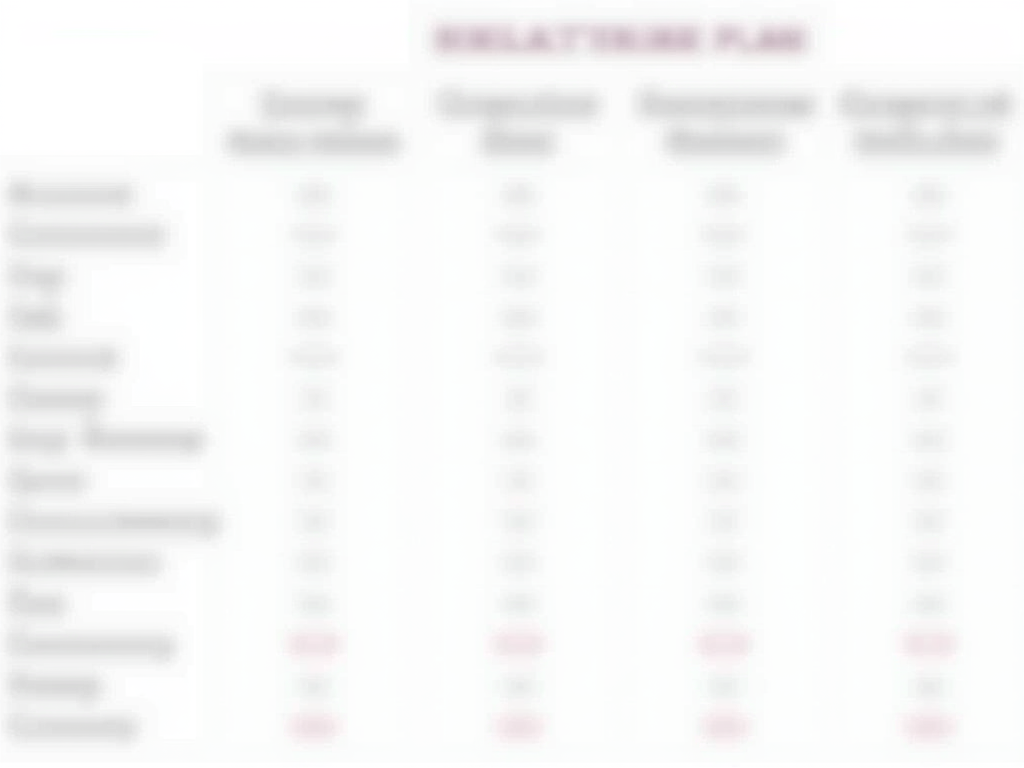 Comparison chart of fertility insurance plans