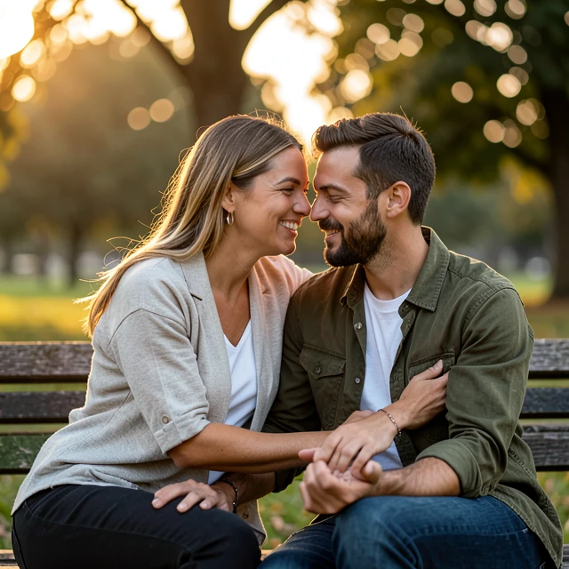 Couple supporting each other through infertility