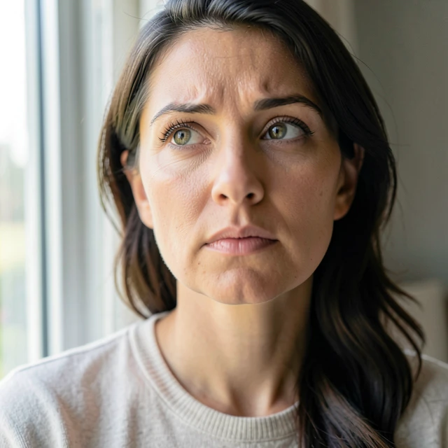 Woman reflecting with hope amid personal challenges