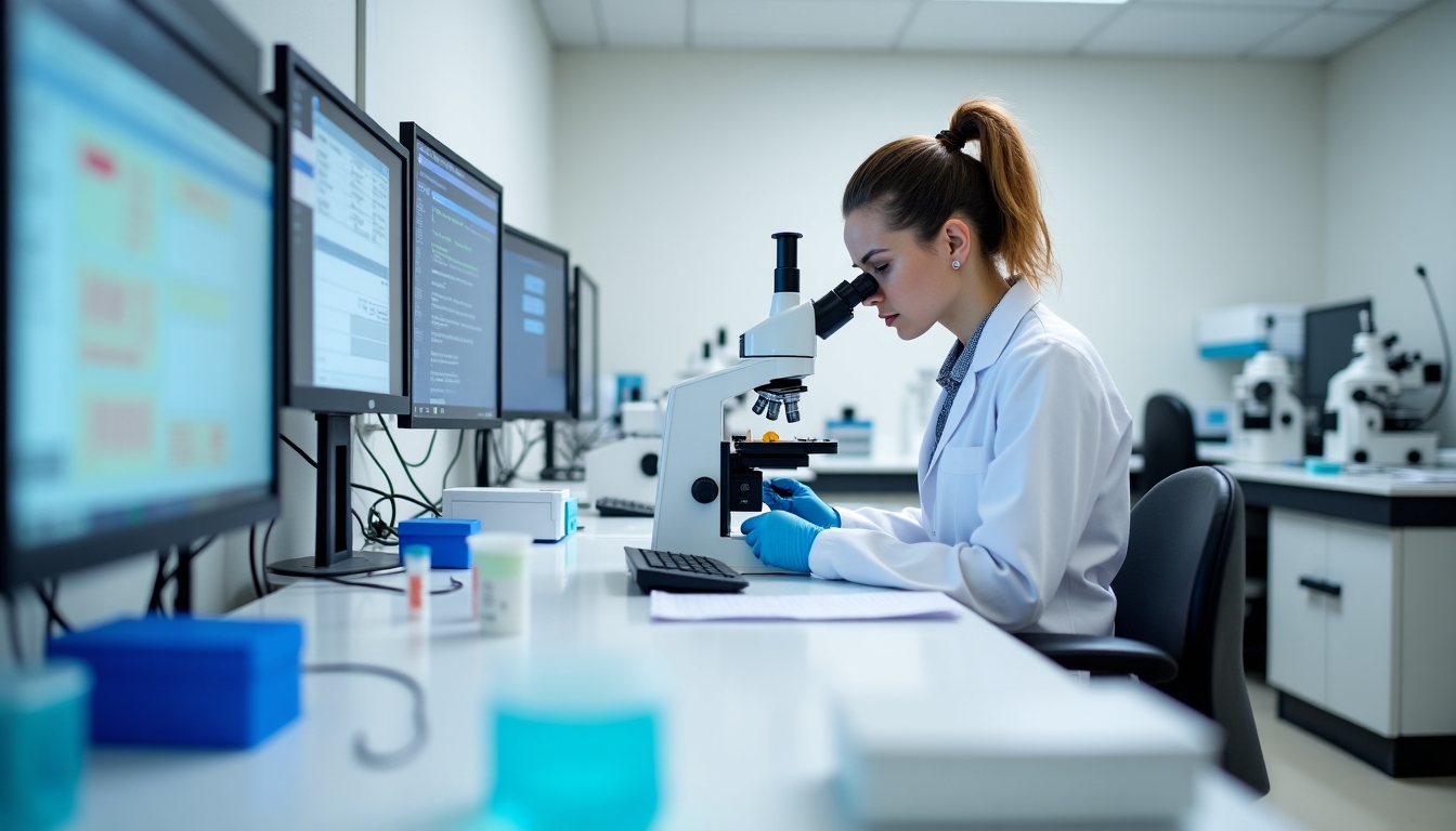 Medical equipment in a sterile laboratory setting specifically designed for sperm analysis and storage.
