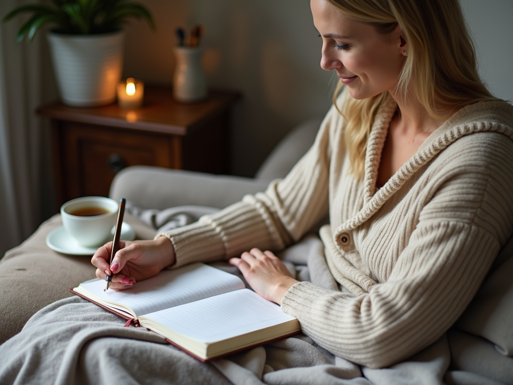Woman journaling about fertility preservation