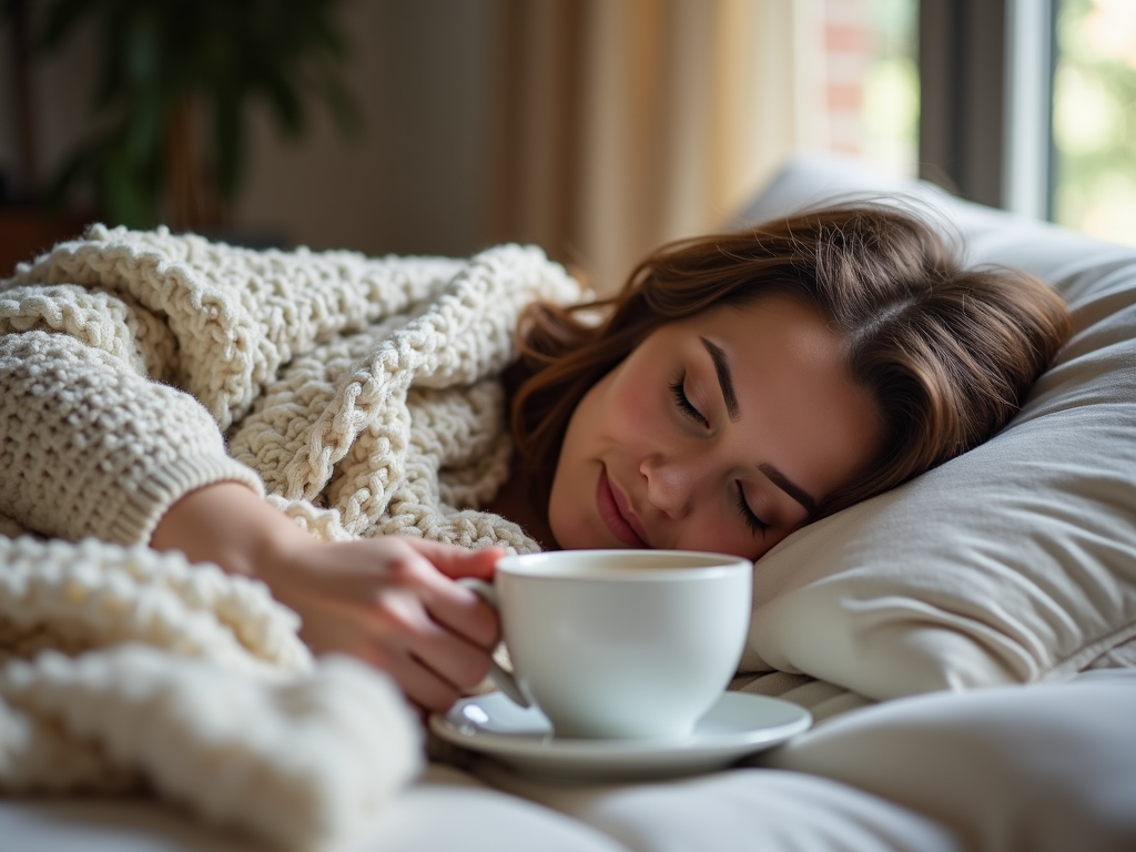 Woman relaxing after embryo transfer