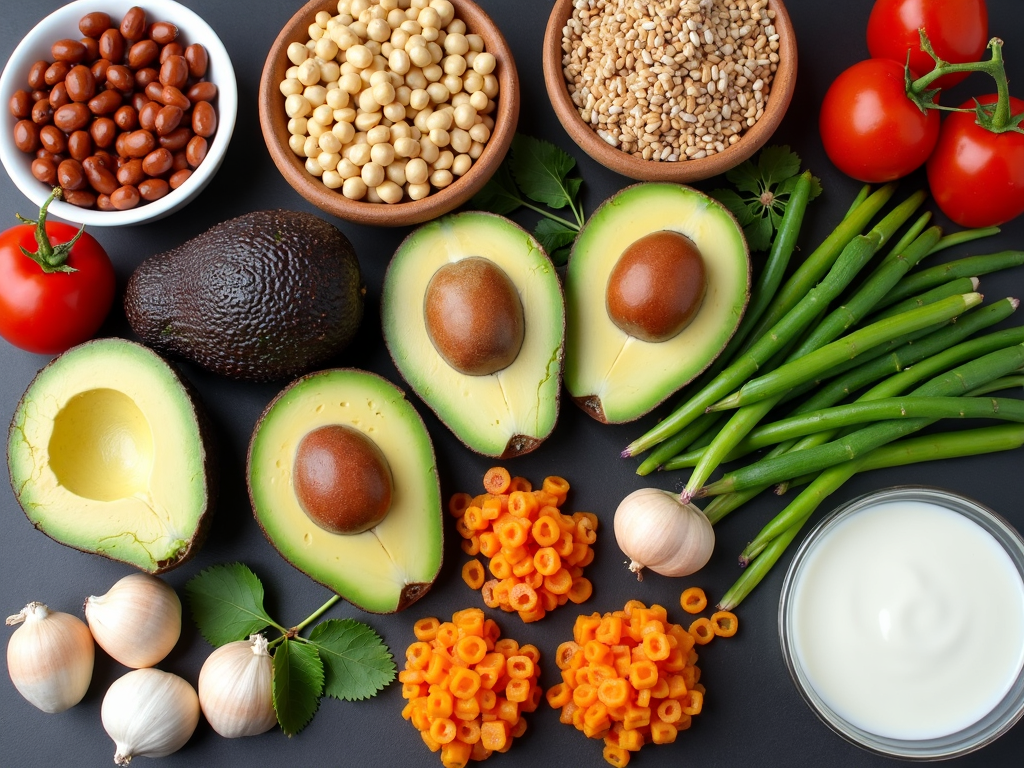 Foods recommended in the fertility diet.