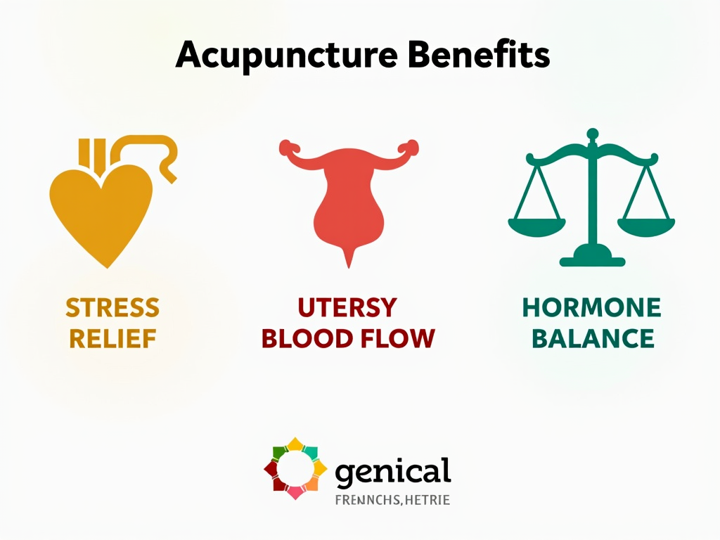 Infographic: How acupuncture may help with fertility.