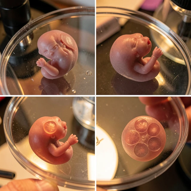 Early embryo cleavage stages from zygote to 8-cell embryo