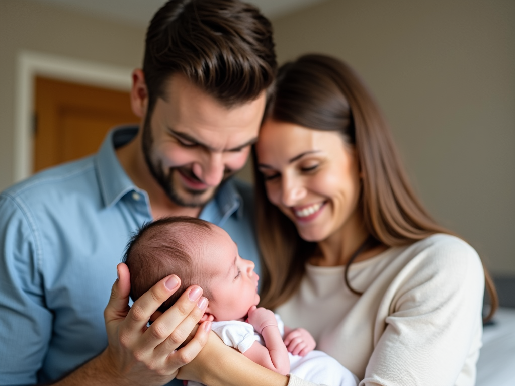 Family celebrating successful IVF journey.