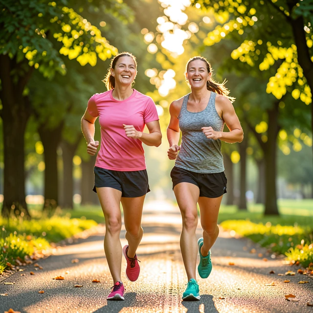 Couple enjoying moderate outdoor exercise to naturally enhance fertility