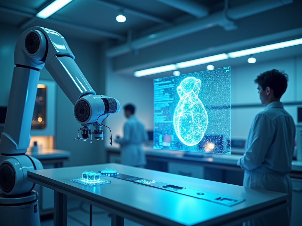 Futuristic fertility lab with advanced technology