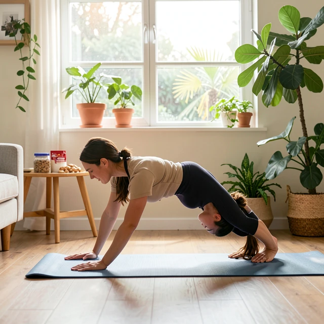 Woman practicing yoga to balance PCOS hormones