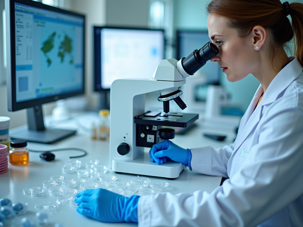 IVF lab technician at work