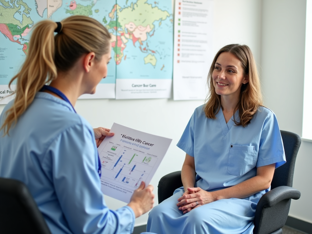Cancer patient discussing fertility preservation