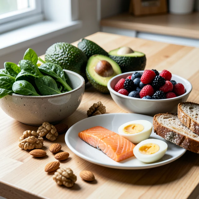 Colorful selection of foods known to boost fertility naturally