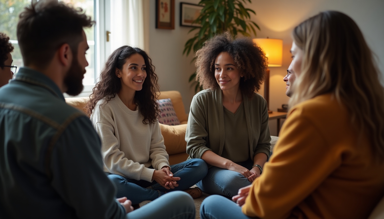 Support group meeting for infertility