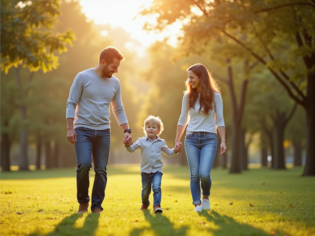 Family enjoying time together after overcoming infertility