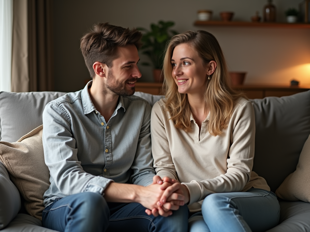 Couple discussing infertility challenges