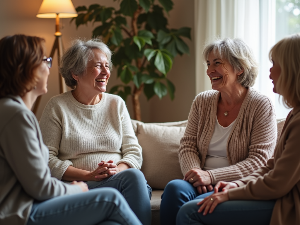 Women in a fertility support group
