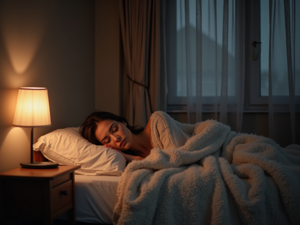 Woman sleeping peacefully for better health