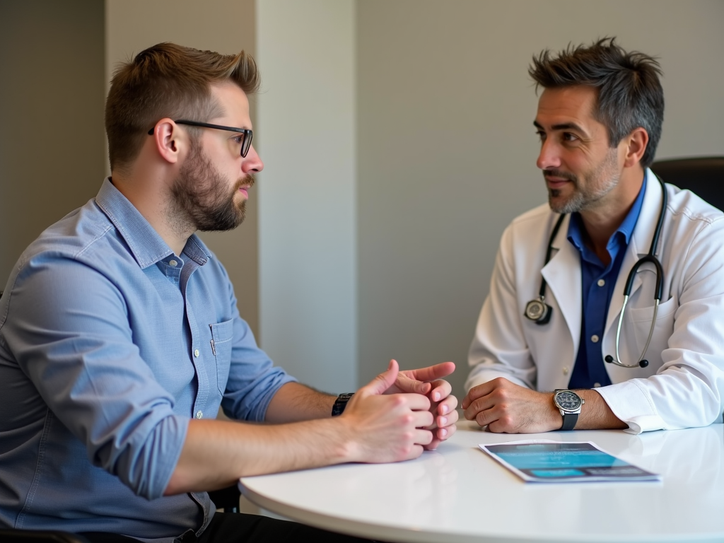 Transgender man in fertility consultation