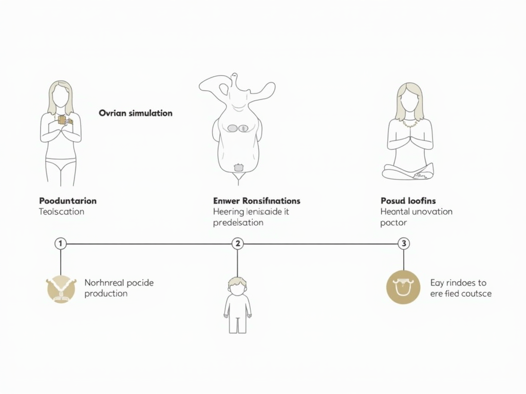 Sequential images depicting the stages of in vitro fertilization.