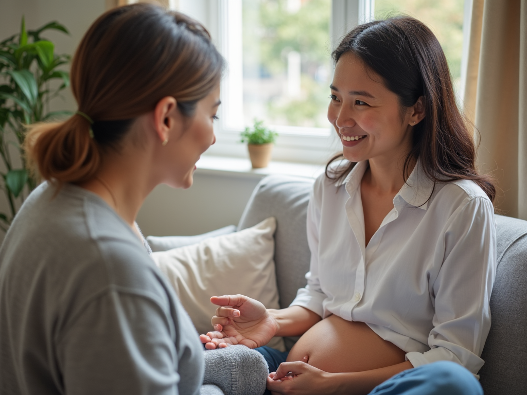 Fertility specialist providing patient support.