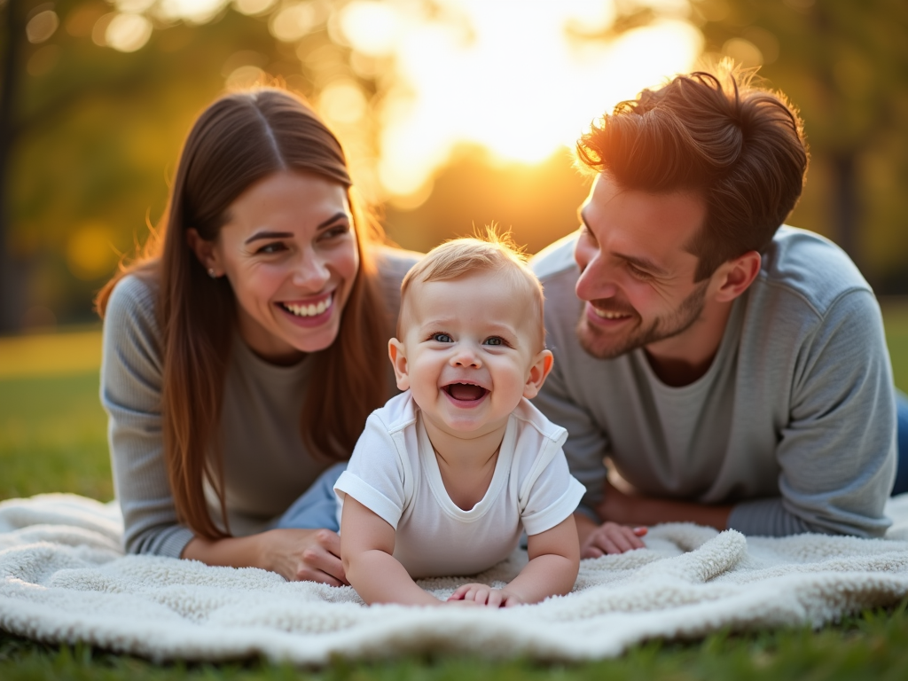 Happy family after successful IVF