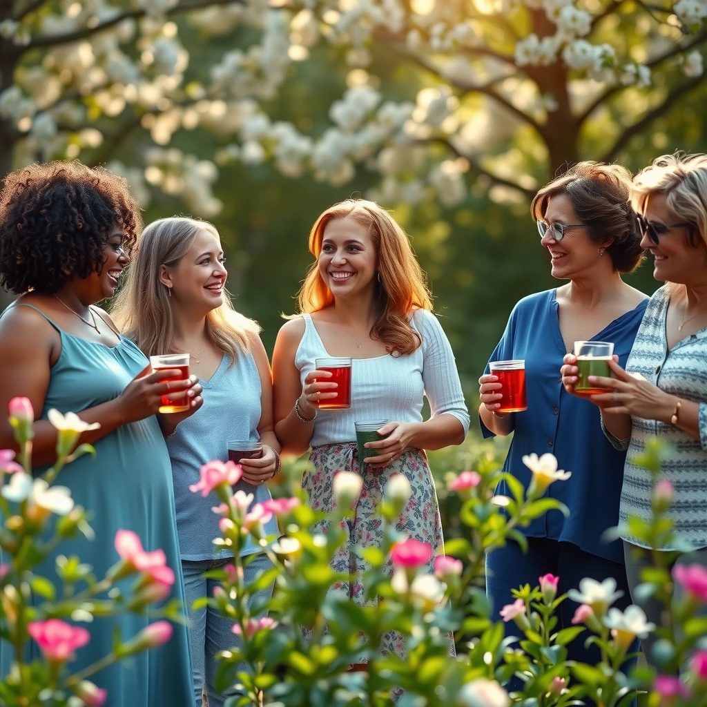 Women supporting each other on fertility paths with natural remedies