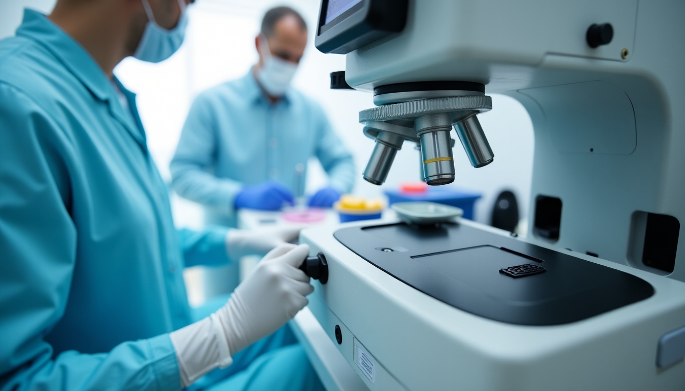 Advanced IVF laboratory equipment.
