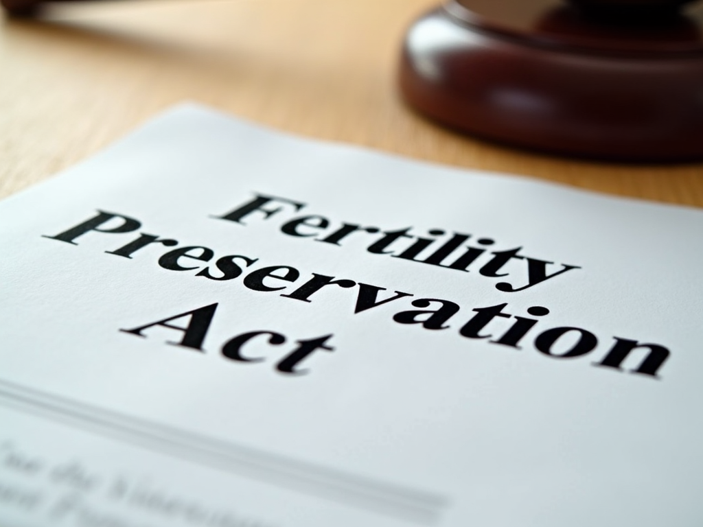 A legal document representing fertility preservation laws.