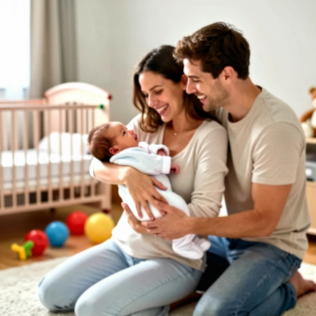 Family celebrating successful fertility preservation outcome