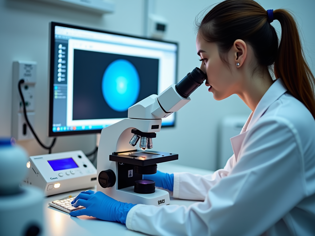 Embryologist in IVF lab