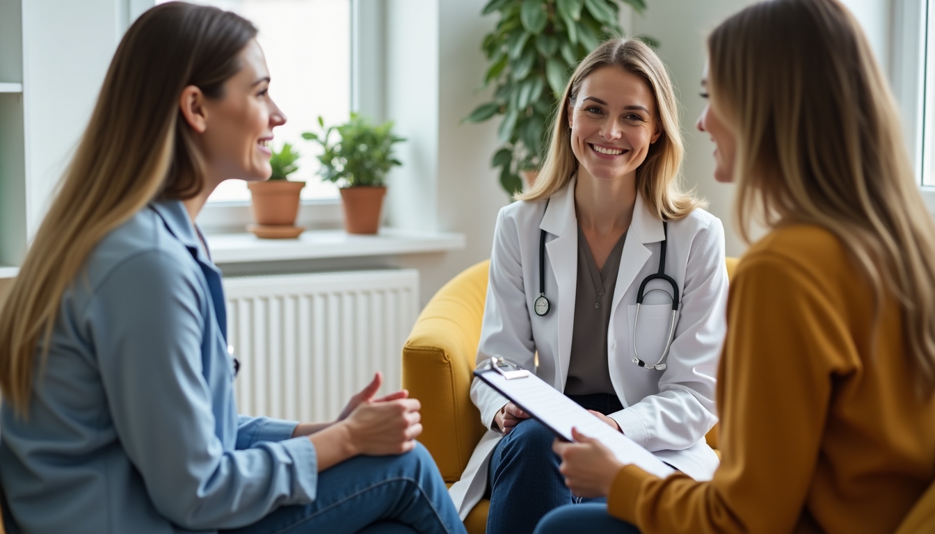 Woman consulting with a fertility specialist