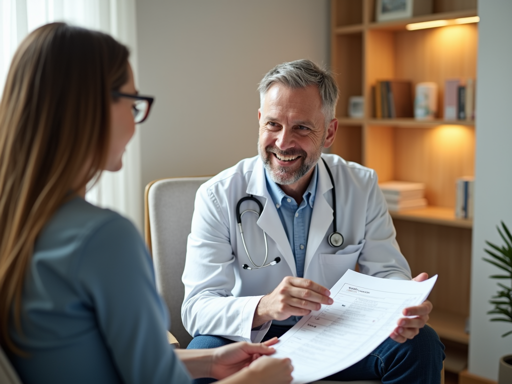 Doctor explaining fertility treatment steps to patient