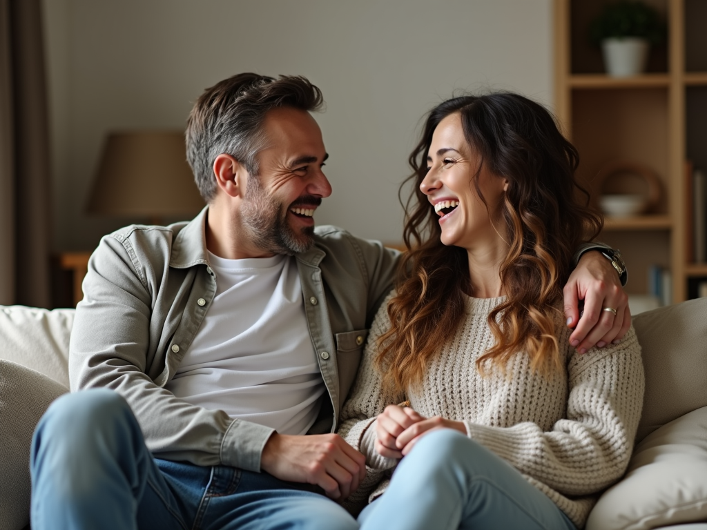 Couple supporting each other