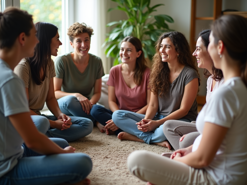 Fertility support group meeting.