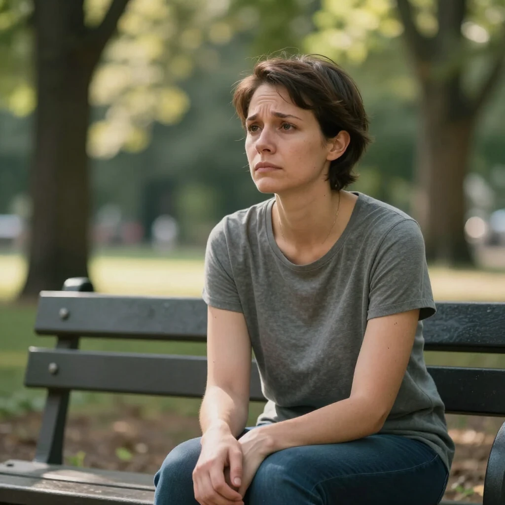 Woman reflecting thoughtfully in a park on challenges of cancer-related infertility