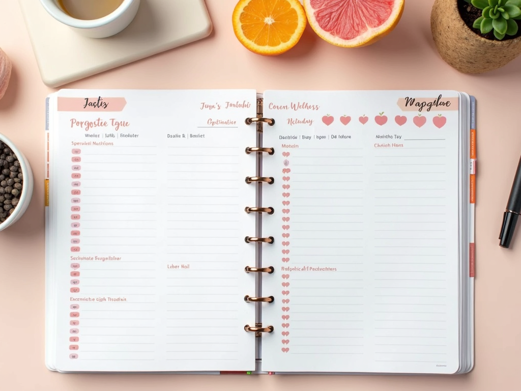 A calendar featuring a balanced fitness schedule with various low-impact activities planned for the week. This illustrates the importance of planning and consistency in an exercise routine.