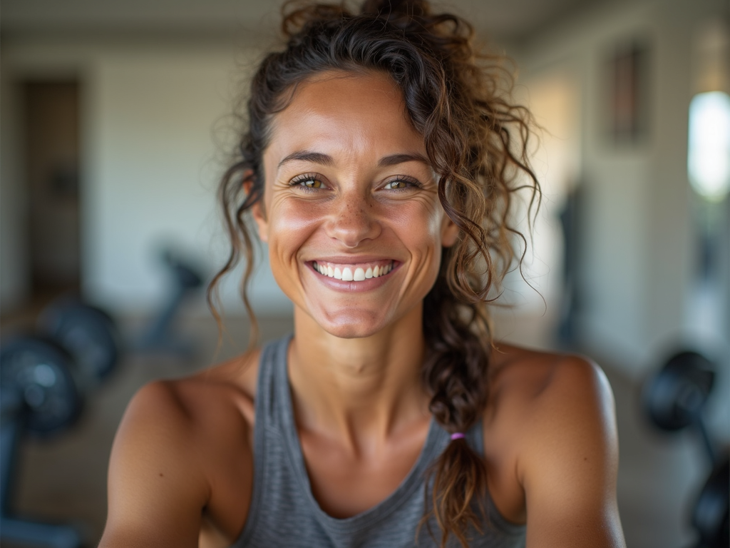 Confident woman after fitness success