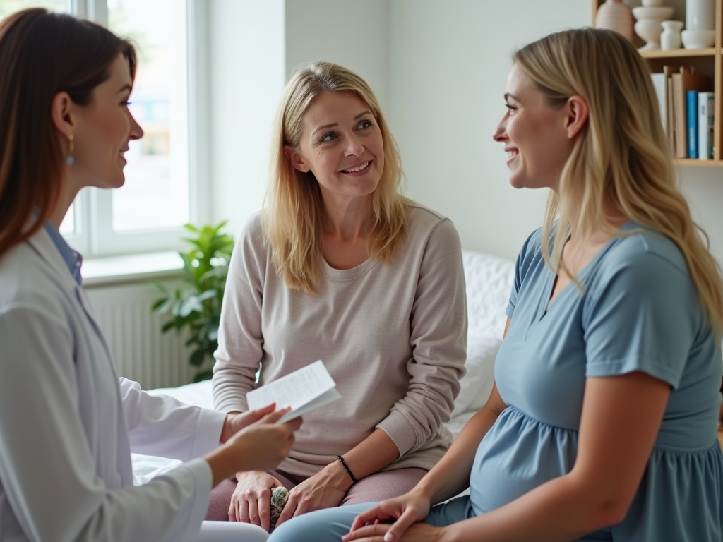 Couple consulting with a fertility specialist