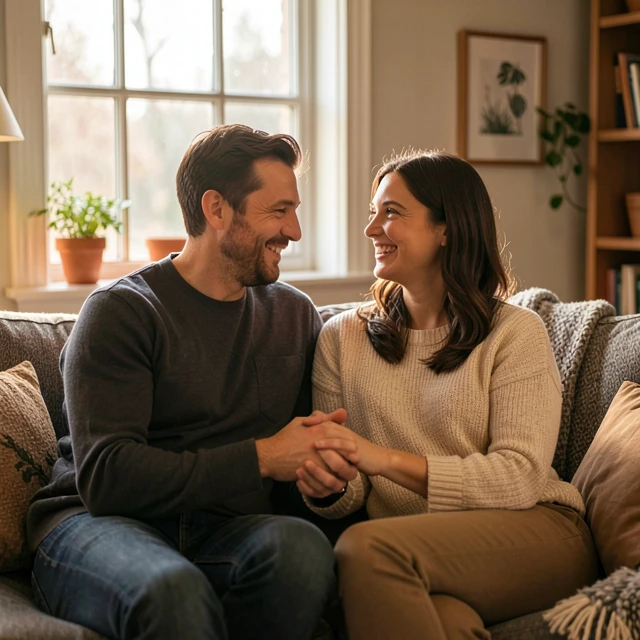 Couple building emotional connection while trying to conceive