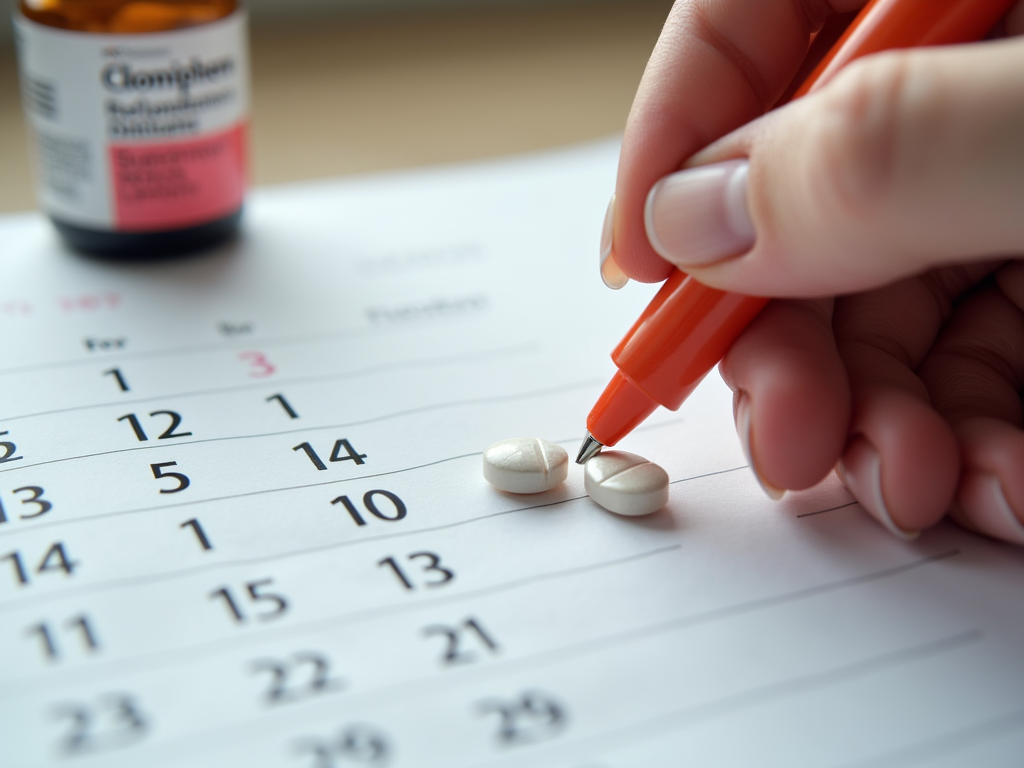 Medication schedule for fertility treatment
