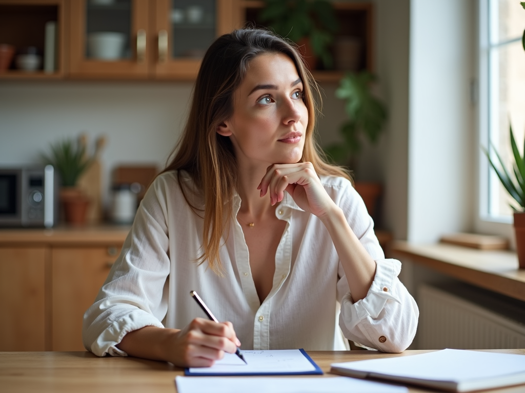Woman considering IVF options