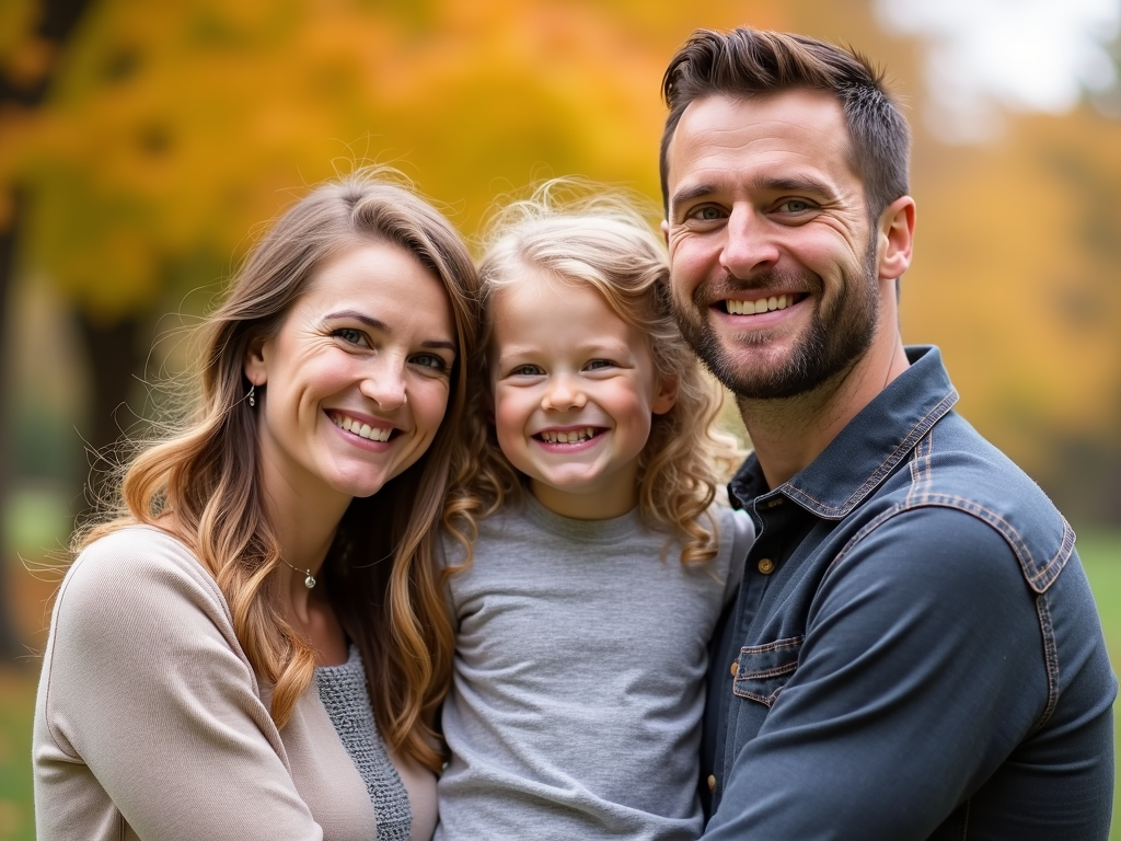 Happy family after adoption