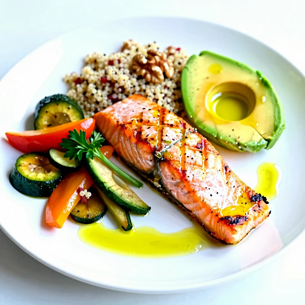 Healthy Mediterranean meal rich in foods that support sperm quality