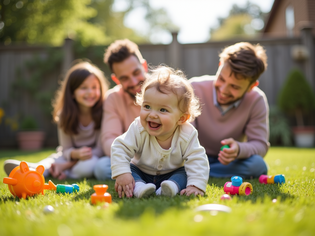 Family with their IVF-conceived child