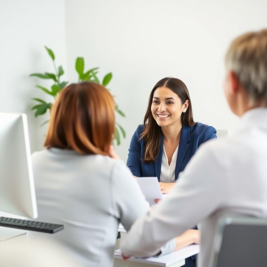 Financial counselor at a fertility clinic offering support
